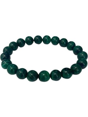 UltraMint 8mm Yeşil Taşlı Doğal Bileklik, Şık ve Enerjik Aksesuar