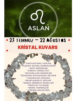 UltraMint Doğal Kristal Kuvars Bileklik, Burçlar Için Şık Takı, Enerji Dolu Tasarım