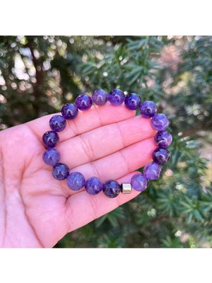 UltraMint Doğal Ametist Taş Bileklik, Şık ve Enerjik Aksesuar