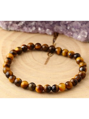 UltraMint El Yapımı Kaplan Gözü Bileklik 6mm Şık Takı