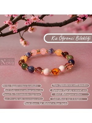 UltraMint Doğal Taş Öğrenci Bilekliği, Şıklık ve Enerji Için Özel Tasarım