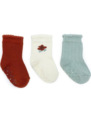 Hellobaby Hellobaby Kız Bebek 3lü Kaydırmaz Çorap
