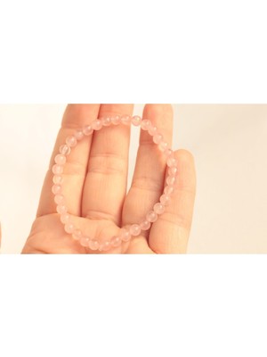UltraMint Pembe Kuvars Doğal Taş Bileklik, 4mm, Şık ve Enerji Dolu Takı