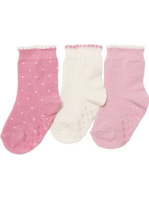 Hellobaby Hellobaby Kız Bebek 3lü Kaydırmaz Çorap