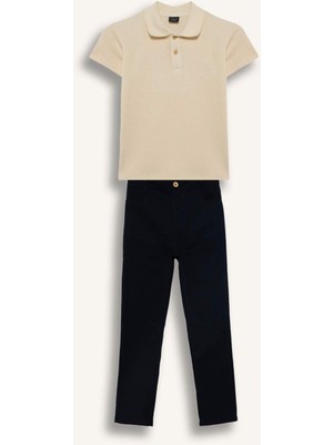 DeFacto Gabardin 2'li Takım Erkek Çocuk G7091A826SM