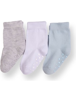 Hellobaby Hellobaby Erkek Bebek 3lü Kaydırmaz Çorap