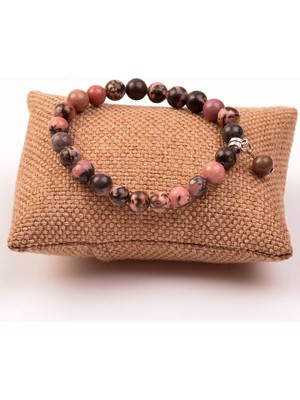 UltraMint Doğal Rodonit Taşı Bileklik, Şık ve Rahat Takım Seçeneği