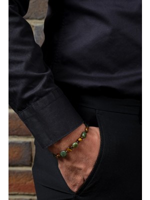 UltraMint Doğal Taşlı Zarif Bileklik Seti, Enerji ve Huzur Verir