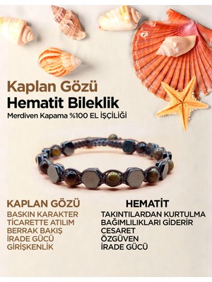 UltraMint Doğal Kaplan Gözü ve Hematit Taşlı Zarif Bileklik, Şıklığa Davet