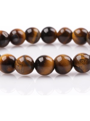 UltraMint Doğal Kaplan Gözü Taş Bileklik 8mm Küre Şıklık ve Enerji Hediye