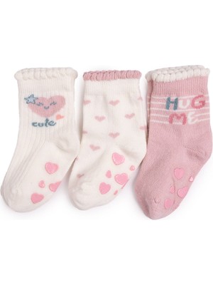 Hellobaby Hellobaby Kız Bebek 3lü Kaydırmaz Çorap