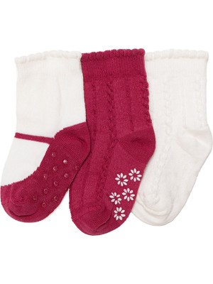 Hellobaby Hellobaby Kız Bebek 3lü Kaydırmaz Çorap