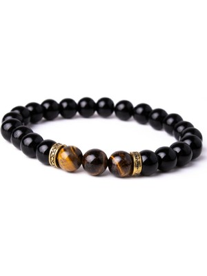 UltraMint Doğal Kaplangözü ve Oniks Taşlı Bileklik, Şık ve Enerjik Aksesuar