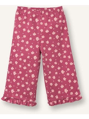 DeFacto Wide Leg Fırfırlı Çiçekli Pantolon Kız Bebek G9387A526SP