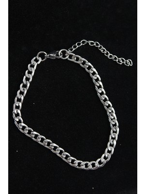 Najmaddin 316L Çelik Klasik Model Gümüş Renk Erkek Bileklik