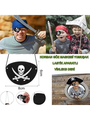 Ttt Vinleks Deri Korsan Göz Bandı Lastikli