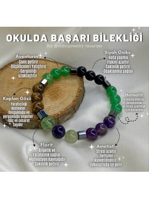 UltraMint Doğal Taşlı Öğrenci Bilekliği, Şık ve Enerjik Tasarım