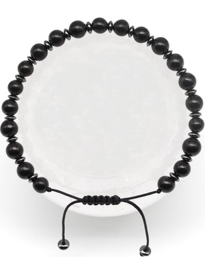 UltraMint Shungite Taşlı Makrome Bileklik, Doğal ve Şık Takı Koleksiyonu