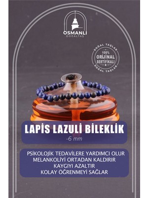 UltraMint Doğal Lapis Lazuli Taşlı Bileklik, Şık ve Enerji Dolu Takı