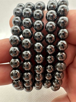 UltraMint Doğal Hematit Taşı 8mm Bileklik, Şıklık ve Enerji Için Mükemmel Seçim