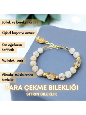 UltraMint Sitrin Taşlı Gerçek Doğal Bileklik, Şıklık ve Pozitif Enerji Kaynağı