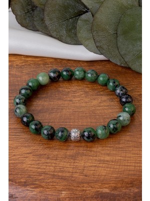 UltraMint Doğal Taşlı Kırmızı Zoisit Bileklik, Şık ve Enerji Dolu Tasarım