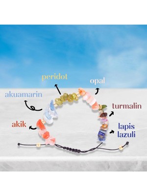 UltraMint Enerji Dolu Doğal Taş Bileklik, Ayarlanabilir Tasarım, Şıklık ve Pozitiflik
