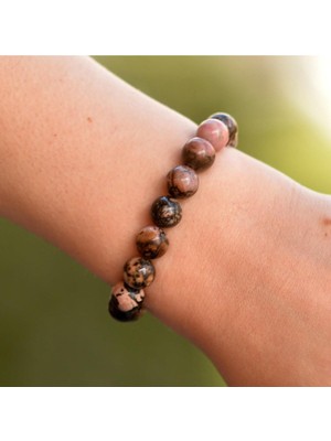 UltraMint Doğal Rodonit Taşı Bileklik, Zarif ve Enerji Dolu Takı