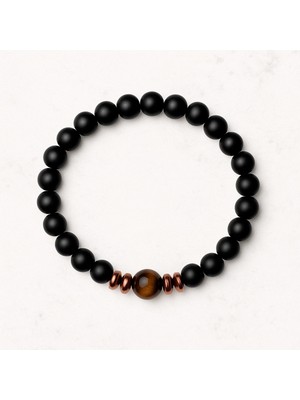 UltraMint Doğal Oniks Kaplan Gözü Taş Bileklik, Şık ve Enerji Dolu Tasarım