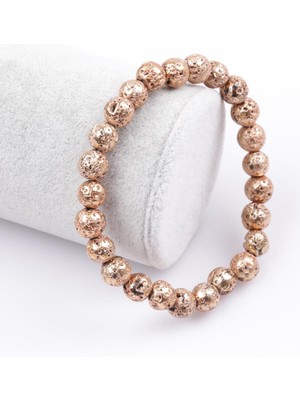 UltraMint Renkli Taşlı 8mm Rose Bileklik, Şık ve Doğal Takı Seçeneği