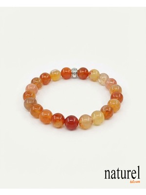 UltraMint 8mm Doğal Taş Unisex Bileklik, Şık ve Zarif Takı Hediye