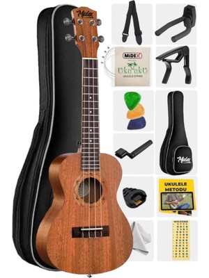 Konser Ukulele Seti: Çanta, Askı, Stand, Yedek Tel, Pena ile Keyifli Çalmalar
