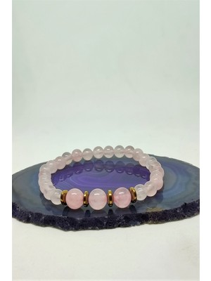 UltraMint Doğal Pembe Kuvars Bileklik, Şık ve Enerji Dolu Takı