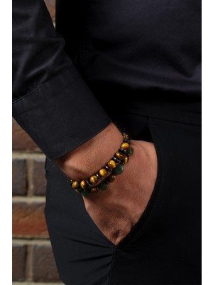 UltraMint Pozitif Enerji ve Zihinsel Denge Bilekliği - Kaplangözü, Hematit, Ametist