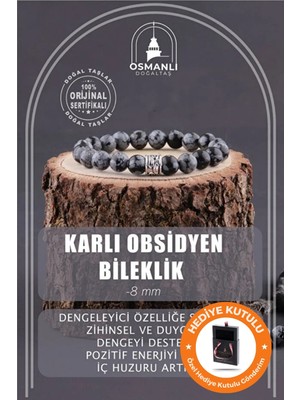 UltraMint Pozitif Enerji Dolu 8mm Doğal Taş Bileklik, Sevgililer Günü Hediyesi