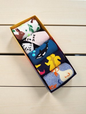 G Socks 5'li Çoklu Hayvanlar Desenli Renkli Çorap Seti