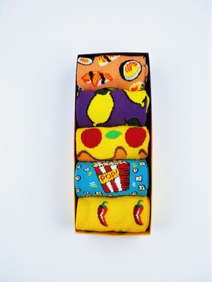 G Socks 5'li Fast Food Desenli Renkli Çorap Seti