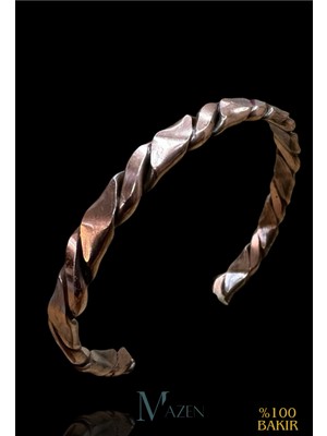 UltraMint El Yapımı Saf Bakır Bileklik, Unisex, Ayarlanabilir, Şık ve Doğal Tasarım