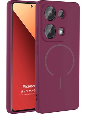 Microsonic Xiaomi Poco M6 Pro 4g Kılıf Zeno Magsafe Mürdüm