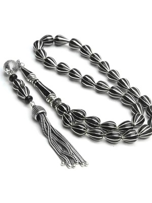 LTG Nova Blackcraft 8'li Damla Kesim Oltu Taşı Tespih