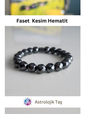 UltraMint Faset Kesim Hematit Asaleti Bilekliği, Şık ve Doğal Takı Parçası