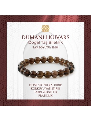 UltraMint Dumanlı Kuvars 8mm Doğal Taş Bileklik, Şıklık ve Enerji Katkısı