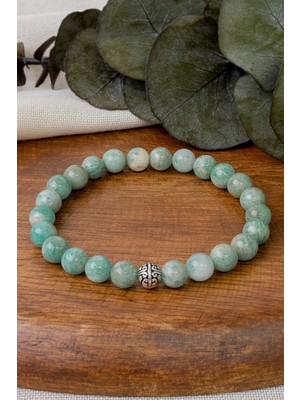 UltraMint Doğal Amazonit Taşı Bileklik, Şık ve Enerjik Aksesuar.