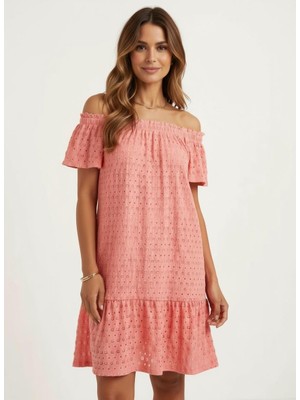 Merlot Omuz Detaylı Mini Elbise