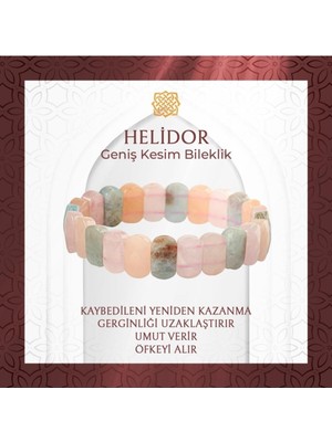 UltraMint Doğal Taş Geniş Kesim Bileklik 20-21CM, Şık ve Zarif Takı