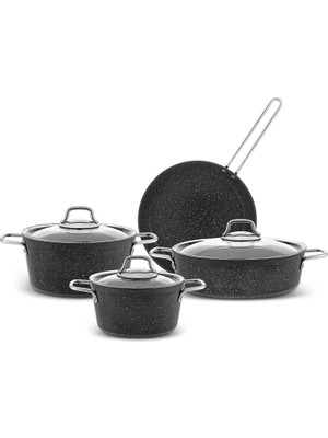 Emsan Biogranit Defne 7 Parça Tencere ve Tava Seti