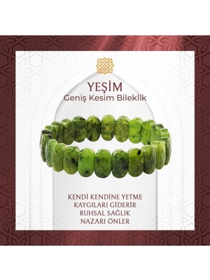 UltraMint Doğal Taş Geniş Kesim Bileklik 20-21CM, Zarif ve Şık Takı