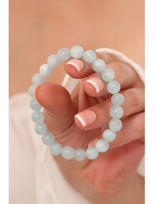 UltraMint Doğal Akuamarin Taşı Bileklik, Şık ve Enerjik Takı Tasarımı