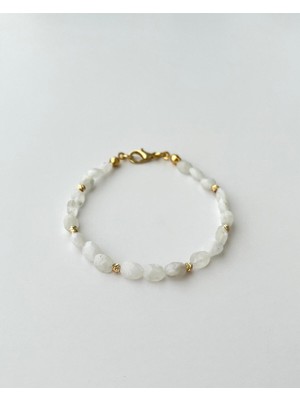 UltraMint El Yapımı Doğal Ay Taşı Bileklik, Huzur ve Enerji Desteği