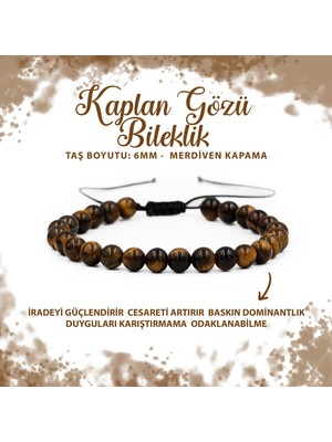 UltraMint Sertifikalı Kaplan Gözü 6mm Doğal Taş Bileklik, Şıklık ve Enerji Dolu Aksesuar